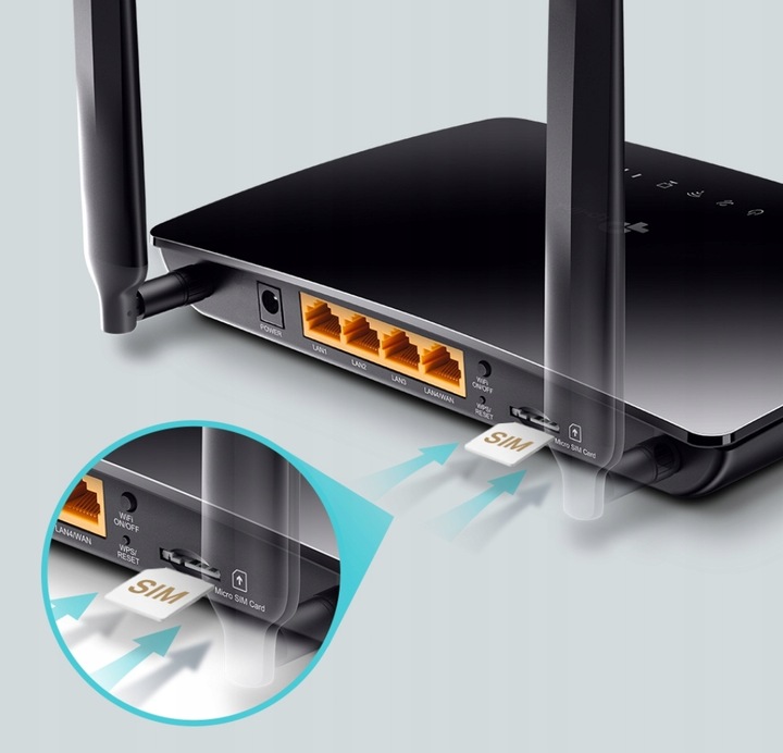 Router NA KARTE SIM TP-Link LTE 4G + WAN TL-MR6400 Producent TP-Link