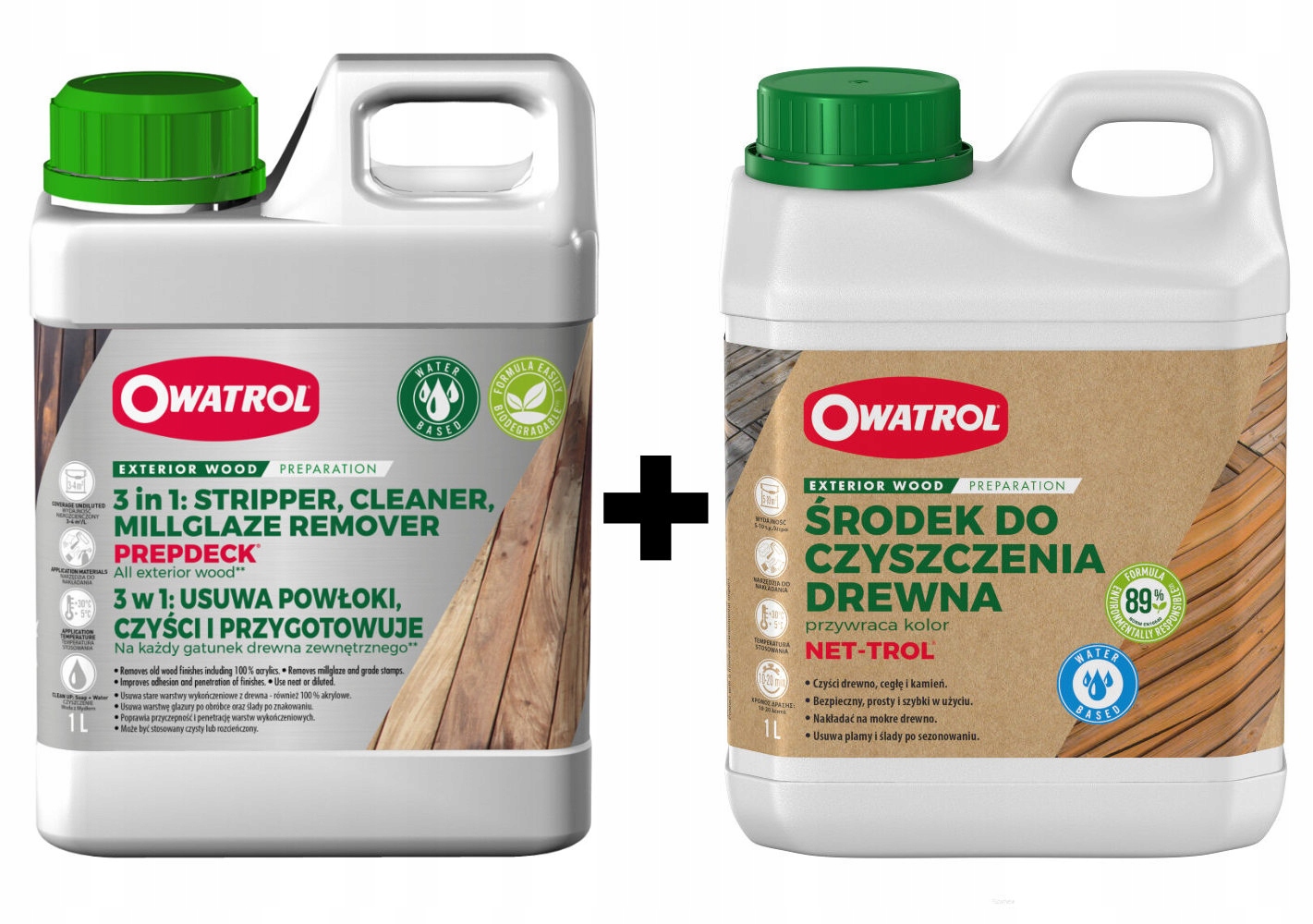 Sada Pro Renovaci Odmrazování Čistí Dřevo A Odstraňuje Nečistoty A Skvrny Z Terasy 2 L