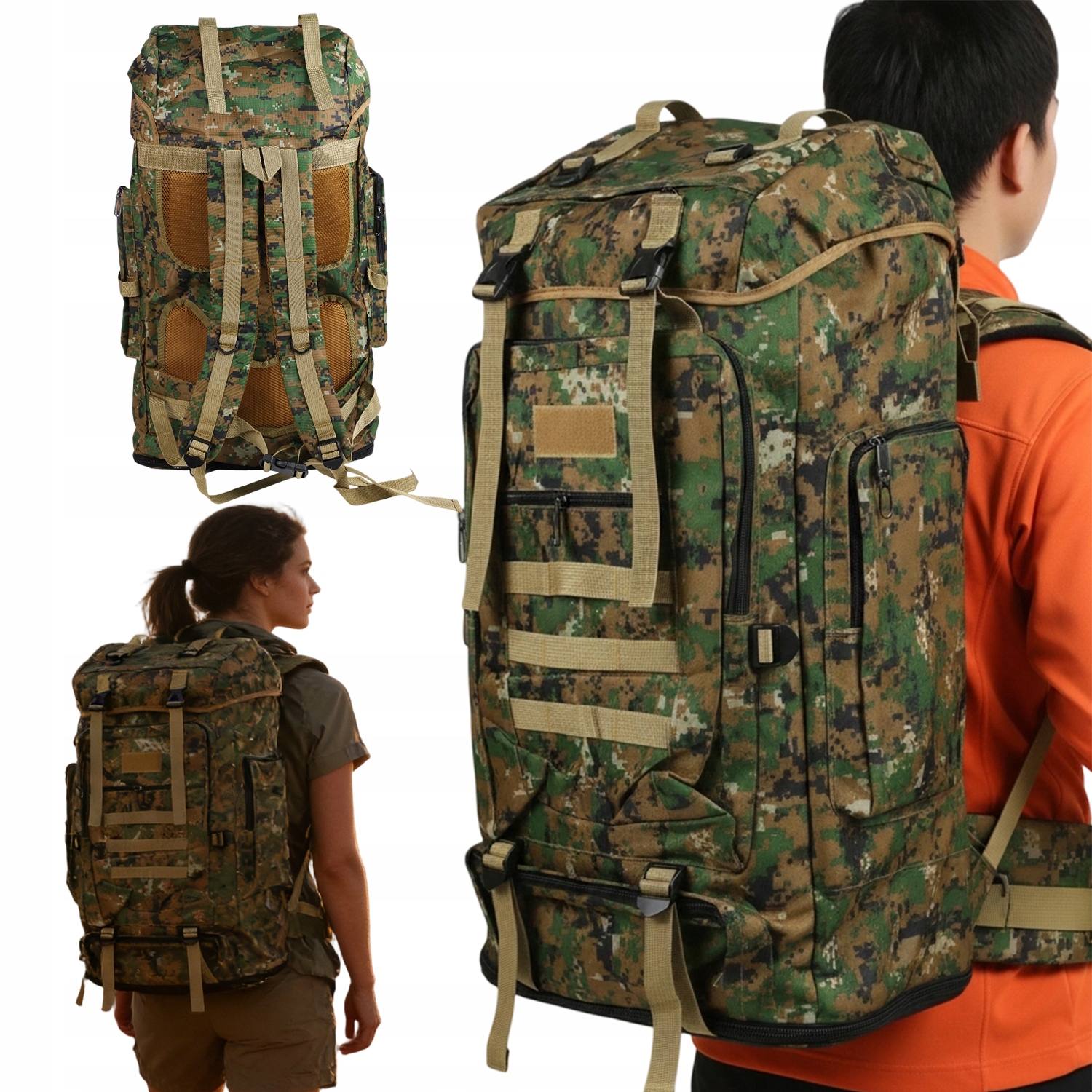 Plecak Taktyczny 100L – Militarny Wojskowy Torba Trekking