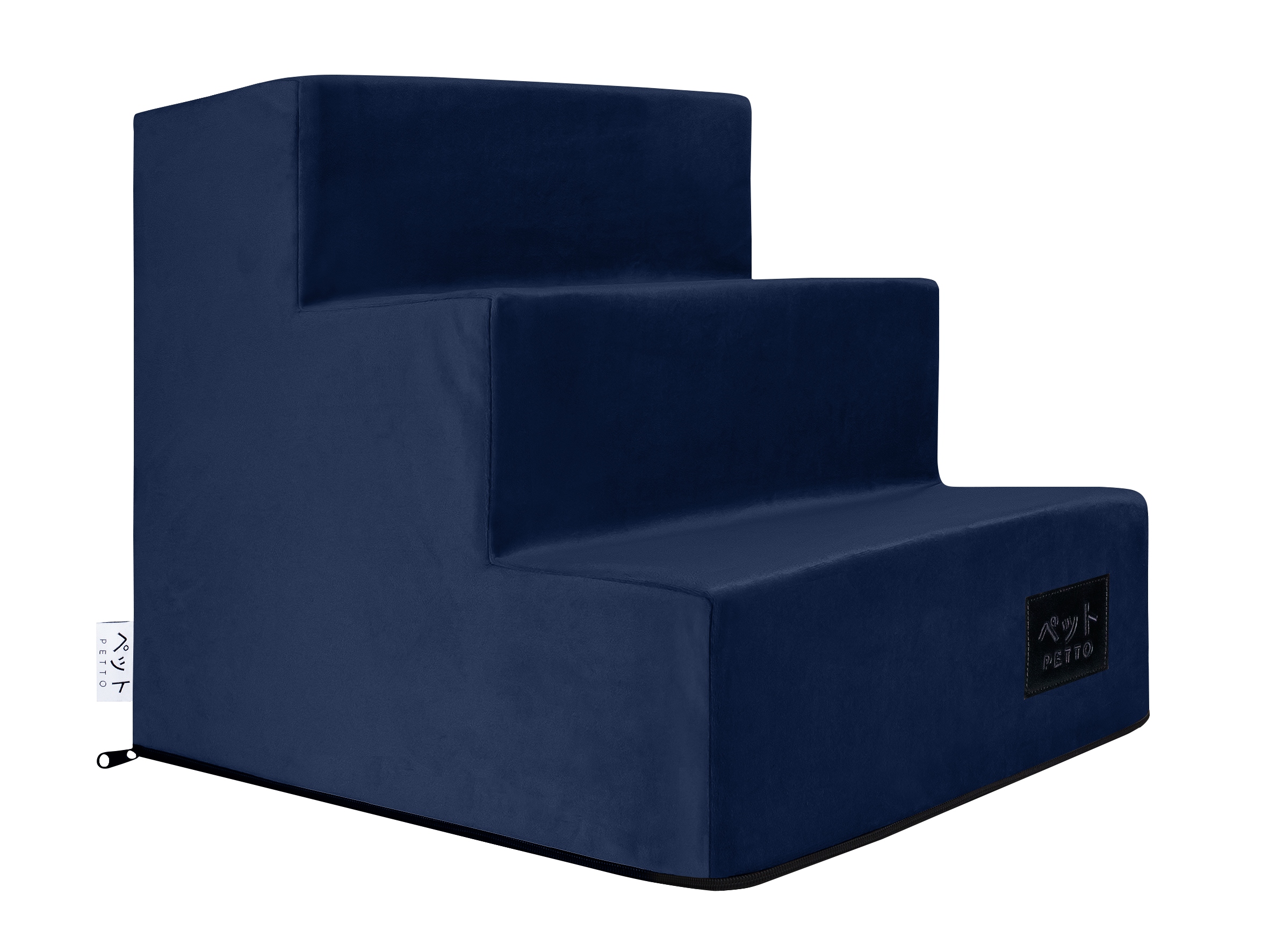 Levně Petto Schodky pro psa Takai 3 stupně Velvet tmavě modré