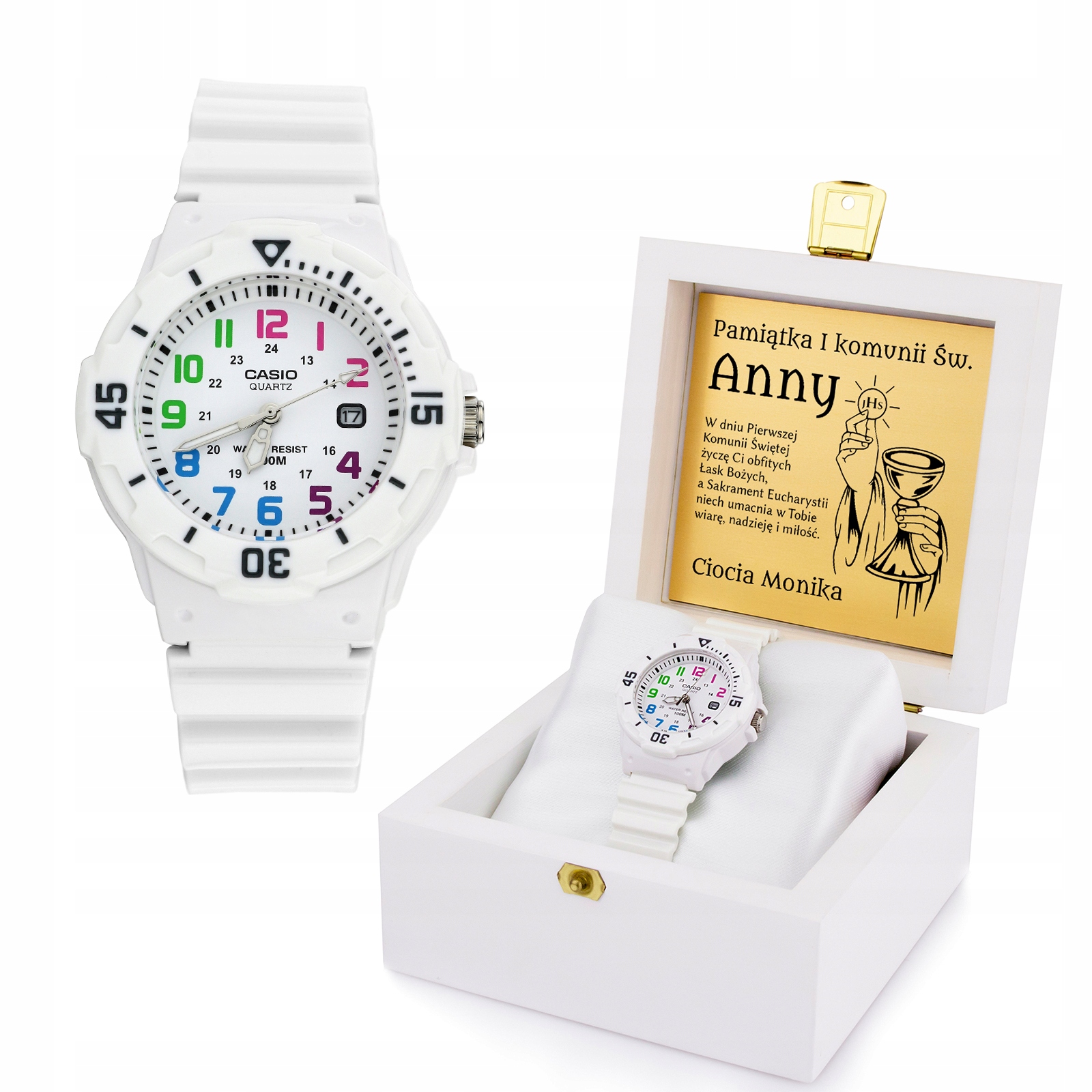 

Zegarek na komunię dla dziewczynki Casio grawer