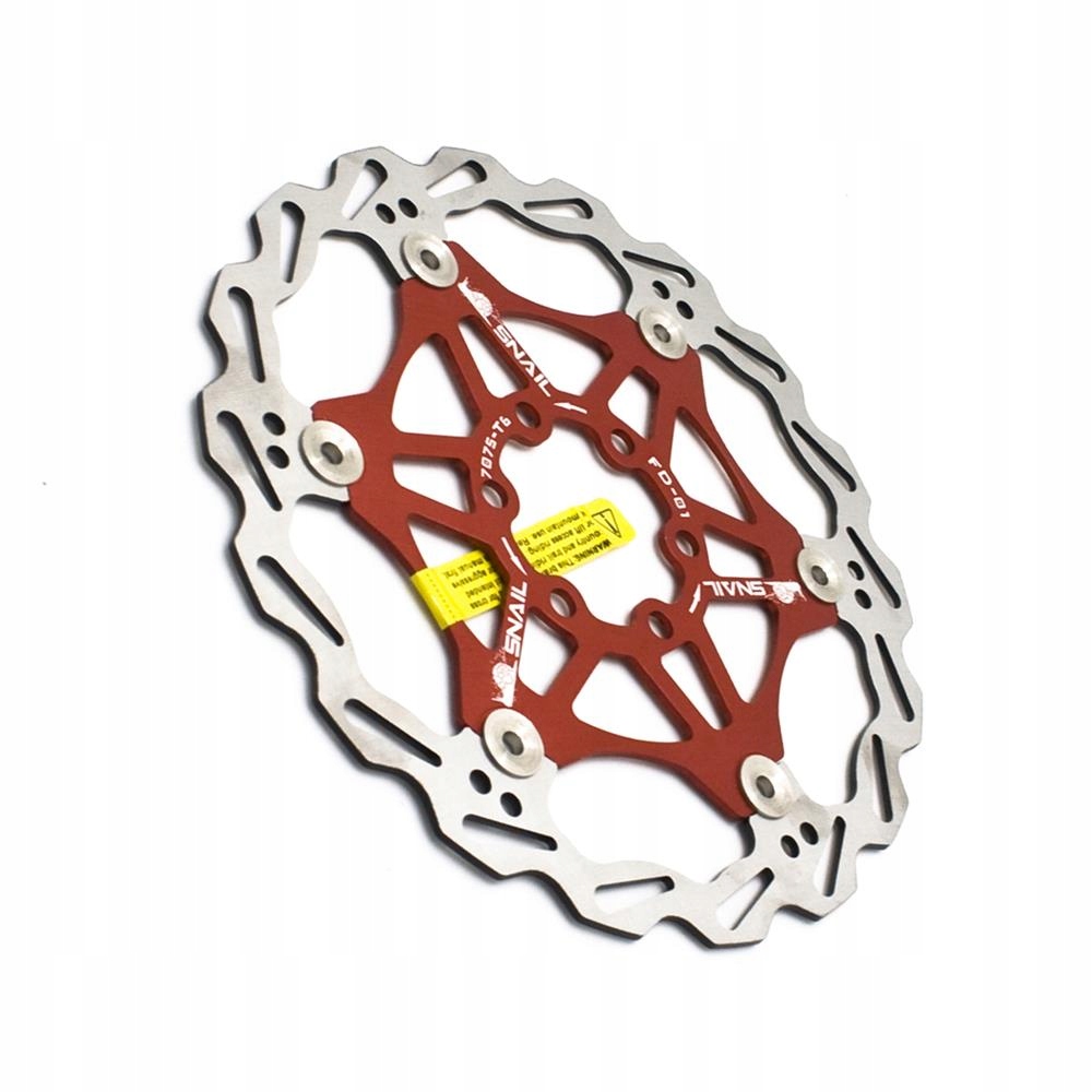 Tarcza hamulcowa Snail 180 mm, pływająca, IS (6 śrub), czerwona Marka Snail