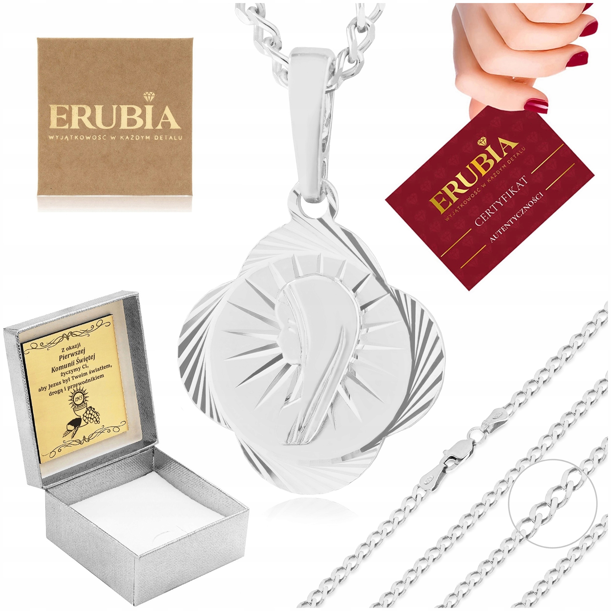 Památka Na Svaté Přijímání, Křest, Stříbrný Náhrdelník 925 Pro Dívku