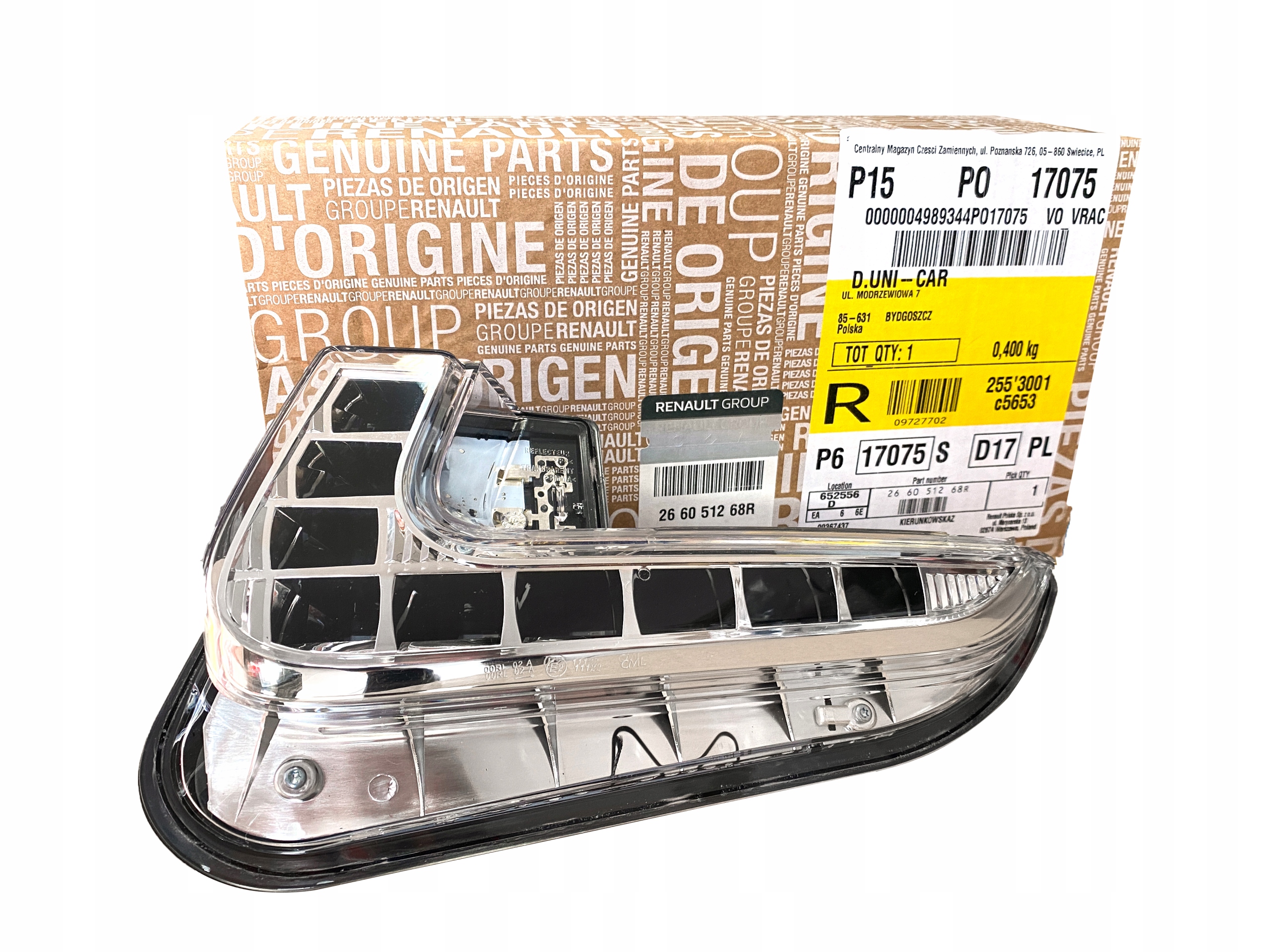 266051268R - СВЕТОДИОДНЫЙ ДНЕВНОЙ СВЕТ RENAULT MEGANE III ЛЕВЫЙ OE