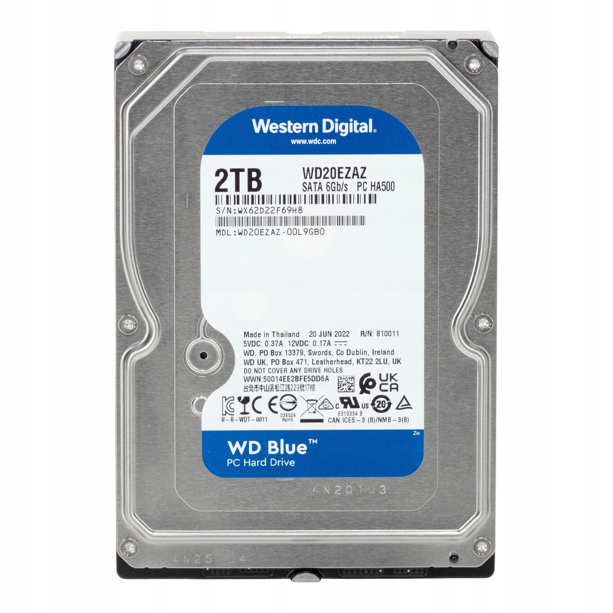Wd 2TB Blue 5.4K 256MB Sata III 3.5'' WD20EZAZ
