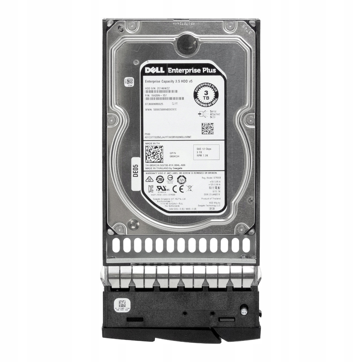 Dell 085KCH 3TB 7.2K 128MB SAS-3 3.5'' ST3000NM0025