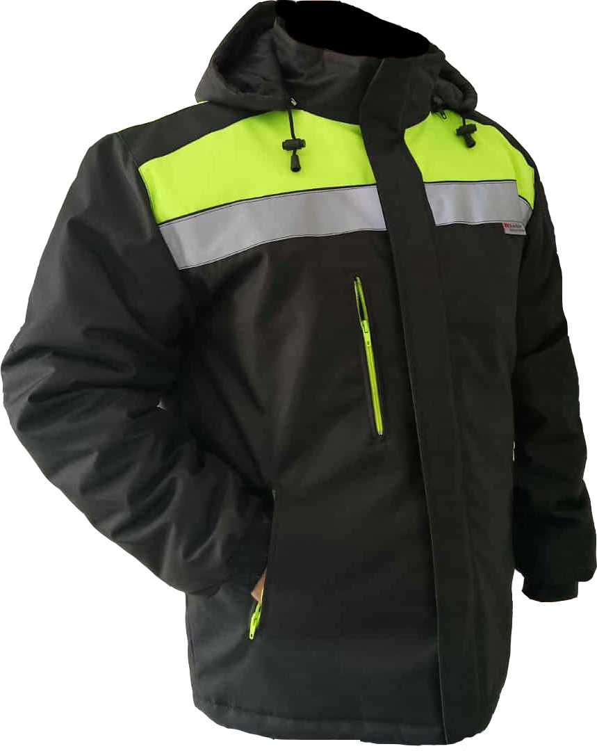 Kurtka Robocza Odblaskowa Ocieplana Wodoodporna XL