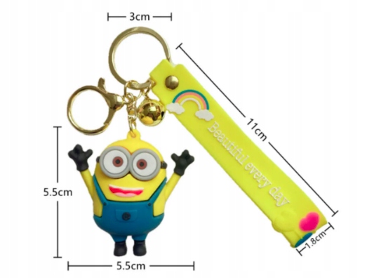 BRELOCZEK MINIONKI BEAUTIFULL EVERY DAY 20CM WISIOR ZAWIESZKA + ETUI GRATIS Marka bez marki