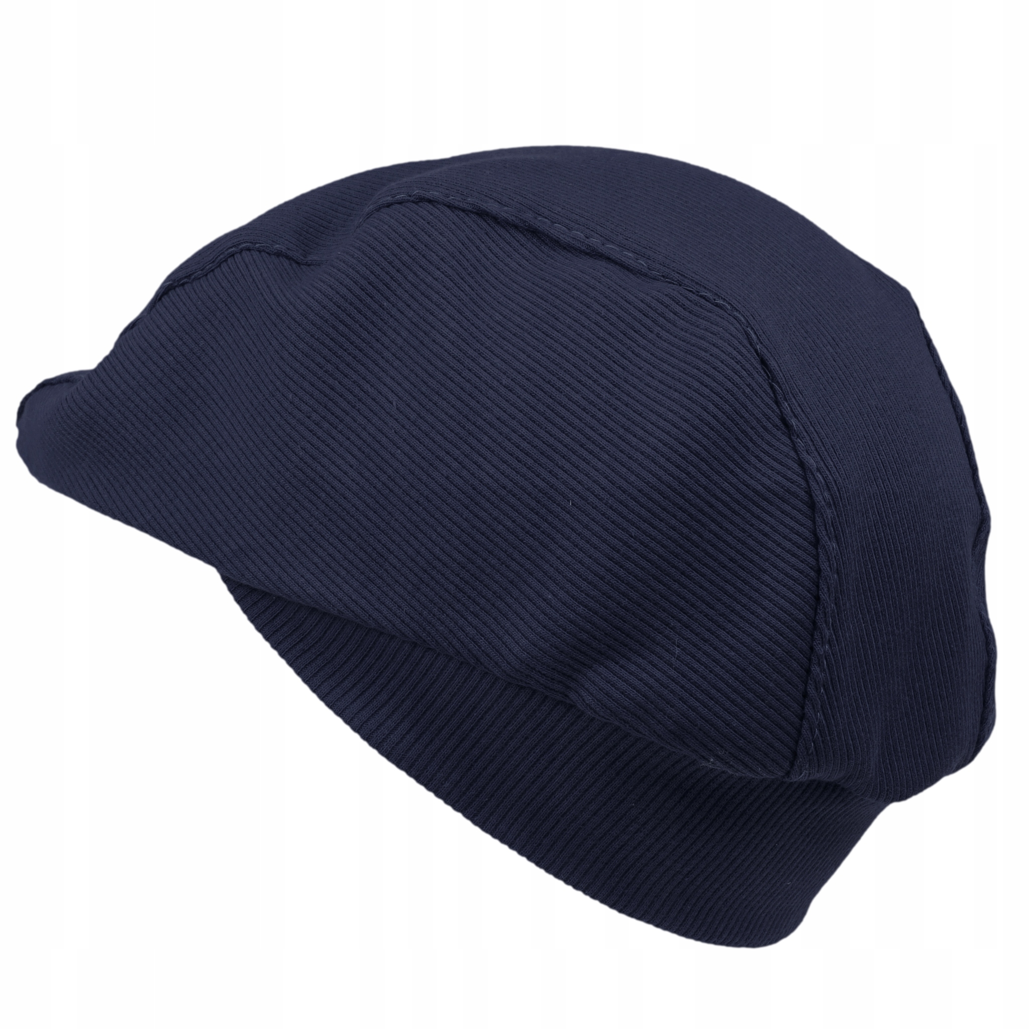 50-52 Kaszkiet chłopięcy Prążek Wiosenny letni BEZ PODSZEWKI Granatowy Marka Inna marka