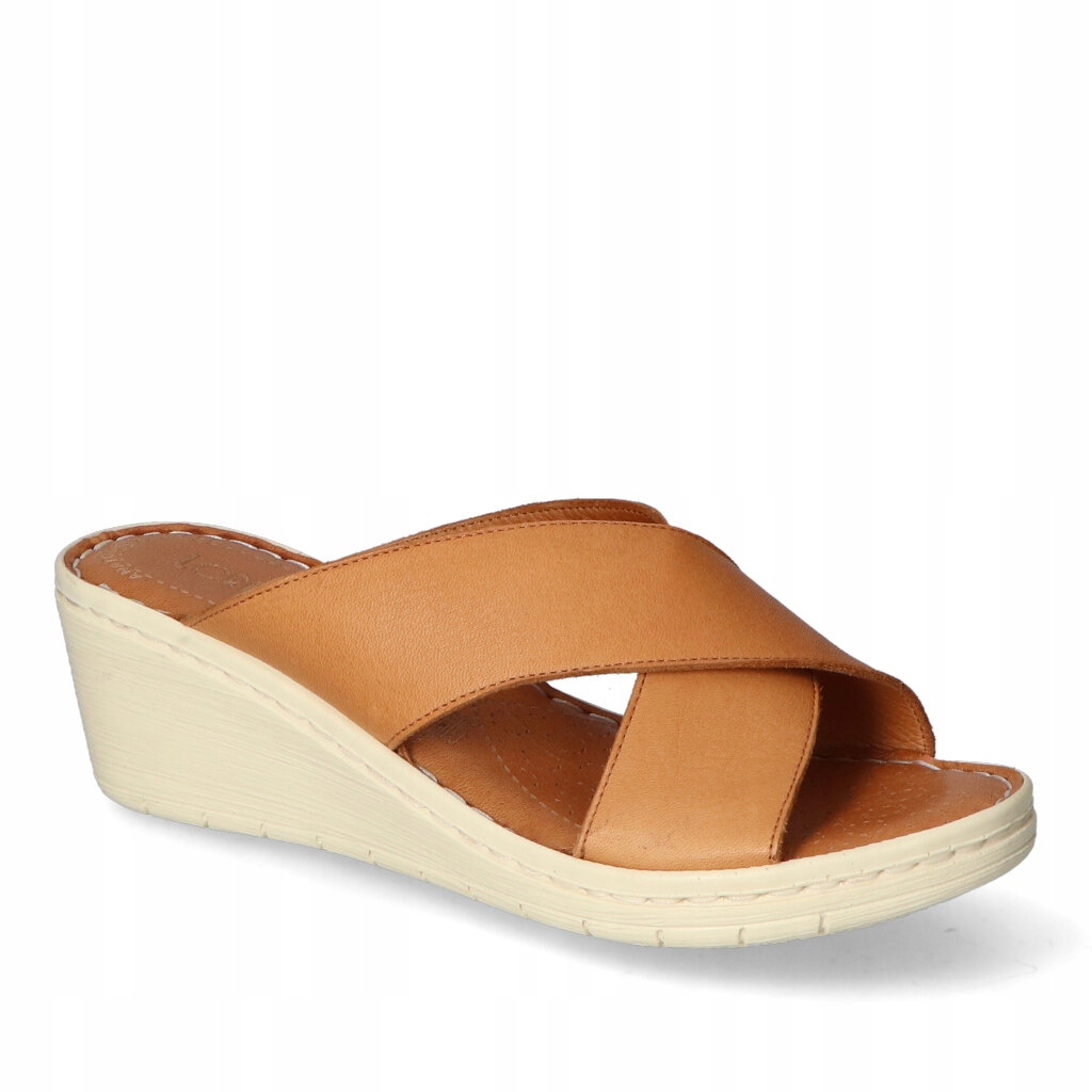 Dámské Nazouváky na klínku Loretta Vitale Hnědé kožené 38