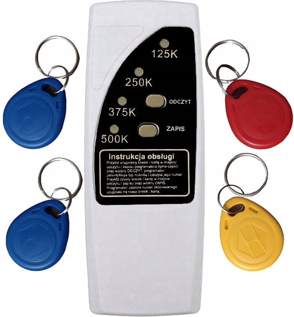 Czytnik Programator Duplikator RFID + 4 breloczki