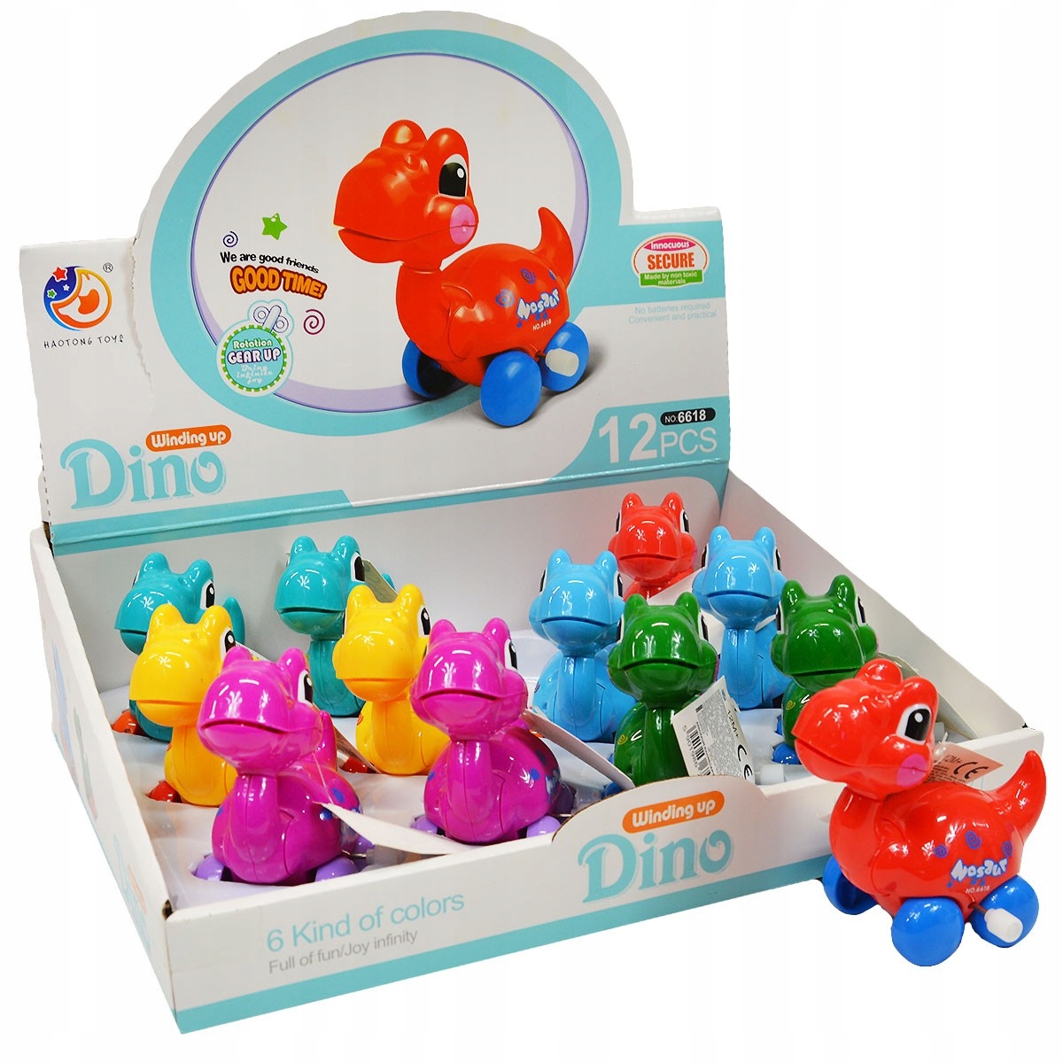 

747024 Dinozaur Plastikowy Nakręcany Display