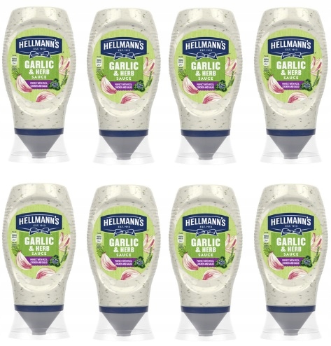 Levně 8 x 250 ml Hellmann's Omáčka s česnekem a petrželovou natí Karton
