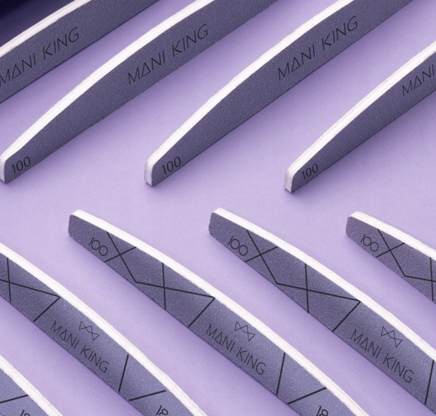 Pilnik do Paznokci Manicure Półksiężyc Łódka 100/180 ManiKing Zestaw 100szt Rodzaj pilnik