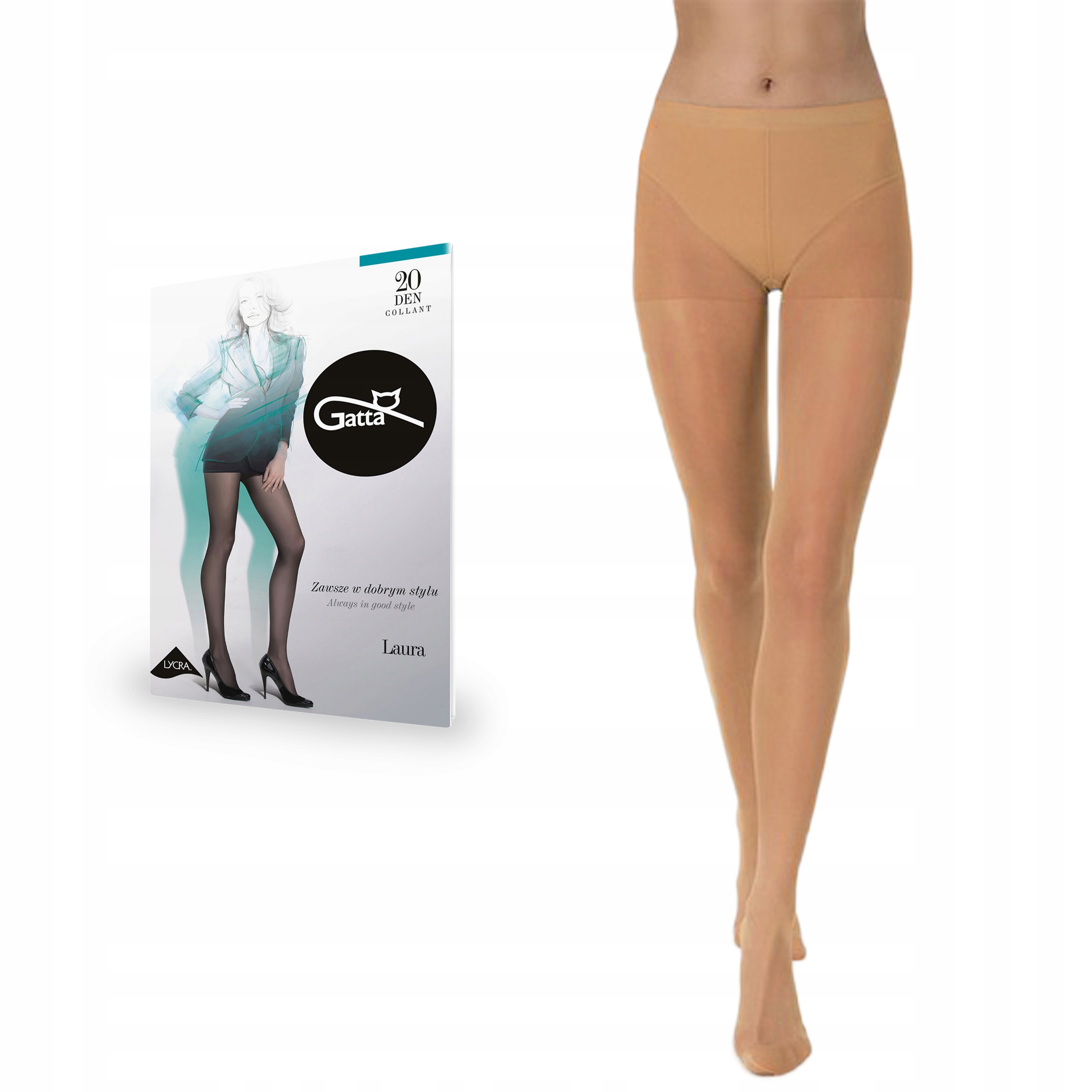 

Gatta rajstopy Laura 20 den lycra, Golden, 6-XXL