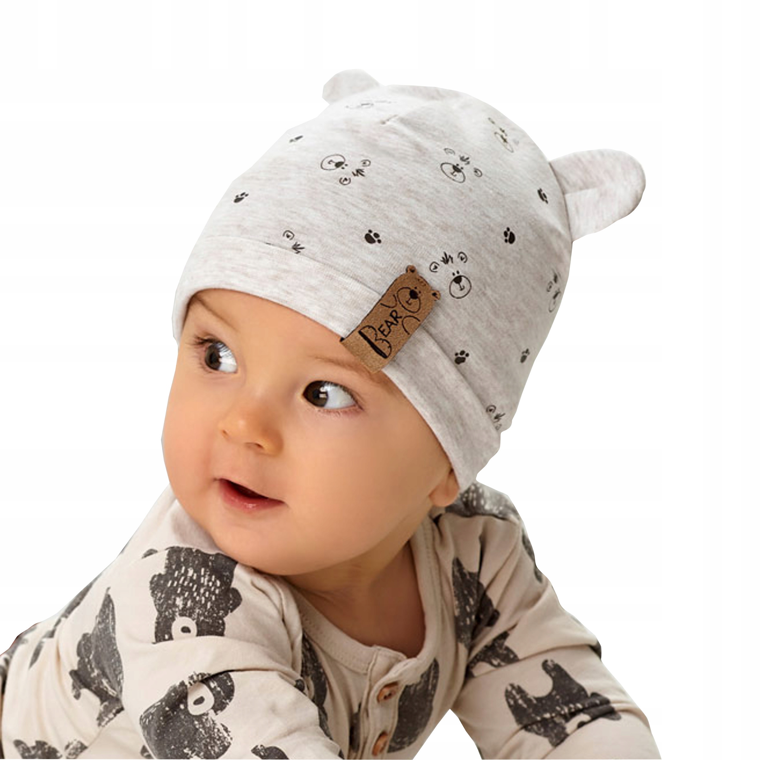 

Czapka Z Uszkami Bawełniana Wiosna polska R. 40 42