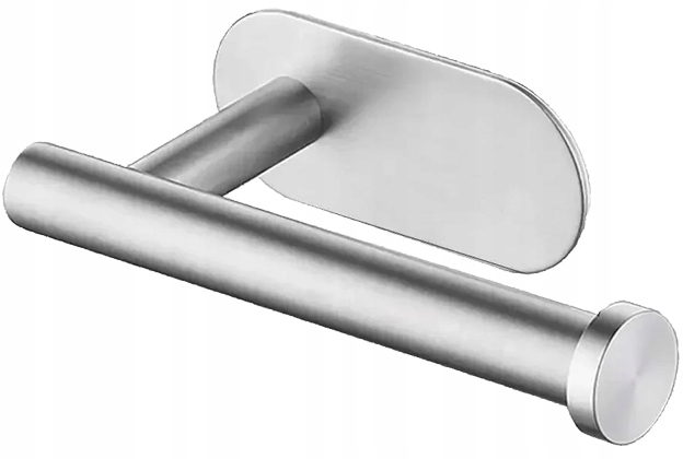 ДЕРЖАТЕЛЬ ДЛЯ ТУАЛЕТНОЙ БУМАГИ БЕЗ СВЕРЛЕНИЯ САМОКЛЕЯЩИЙСЯ СЕРЕБРИСТЫЙ