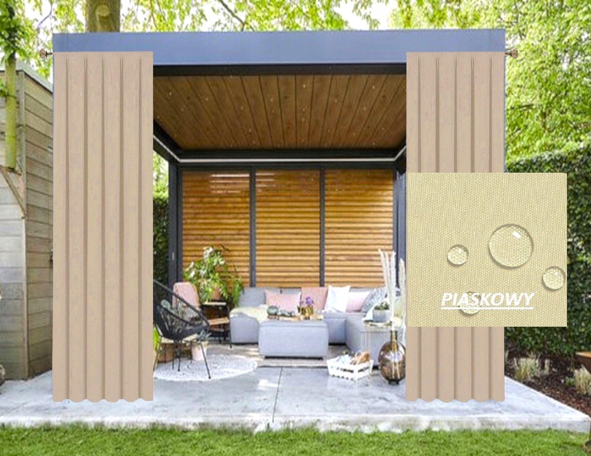 ZASŁONY TARASOWE 155 X 230 CM OGRODOWE ALTANA Szerokość 155 m