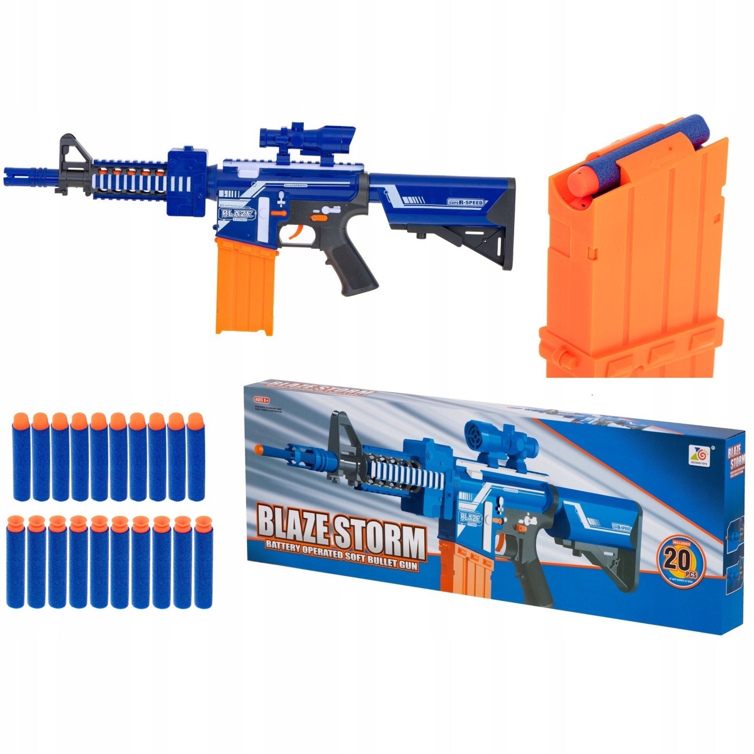 HASBRO NERF FORTNITE WYRZUTNIA BLUE SHOCK AUTOMAT, Karabiny