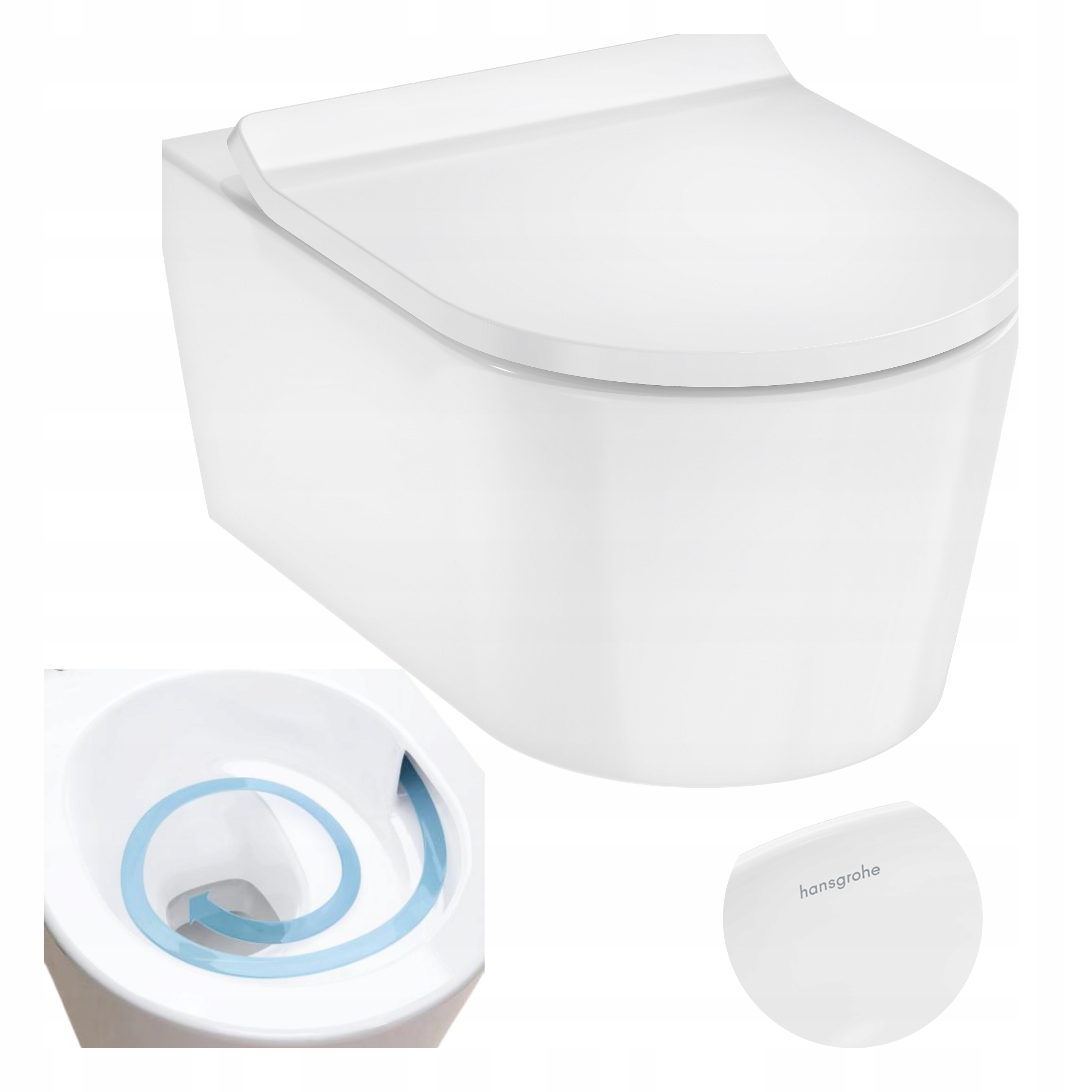 Hansgrohe 62025450 EluPura S Miska wisząca Wc AquaHelix Flush z deską