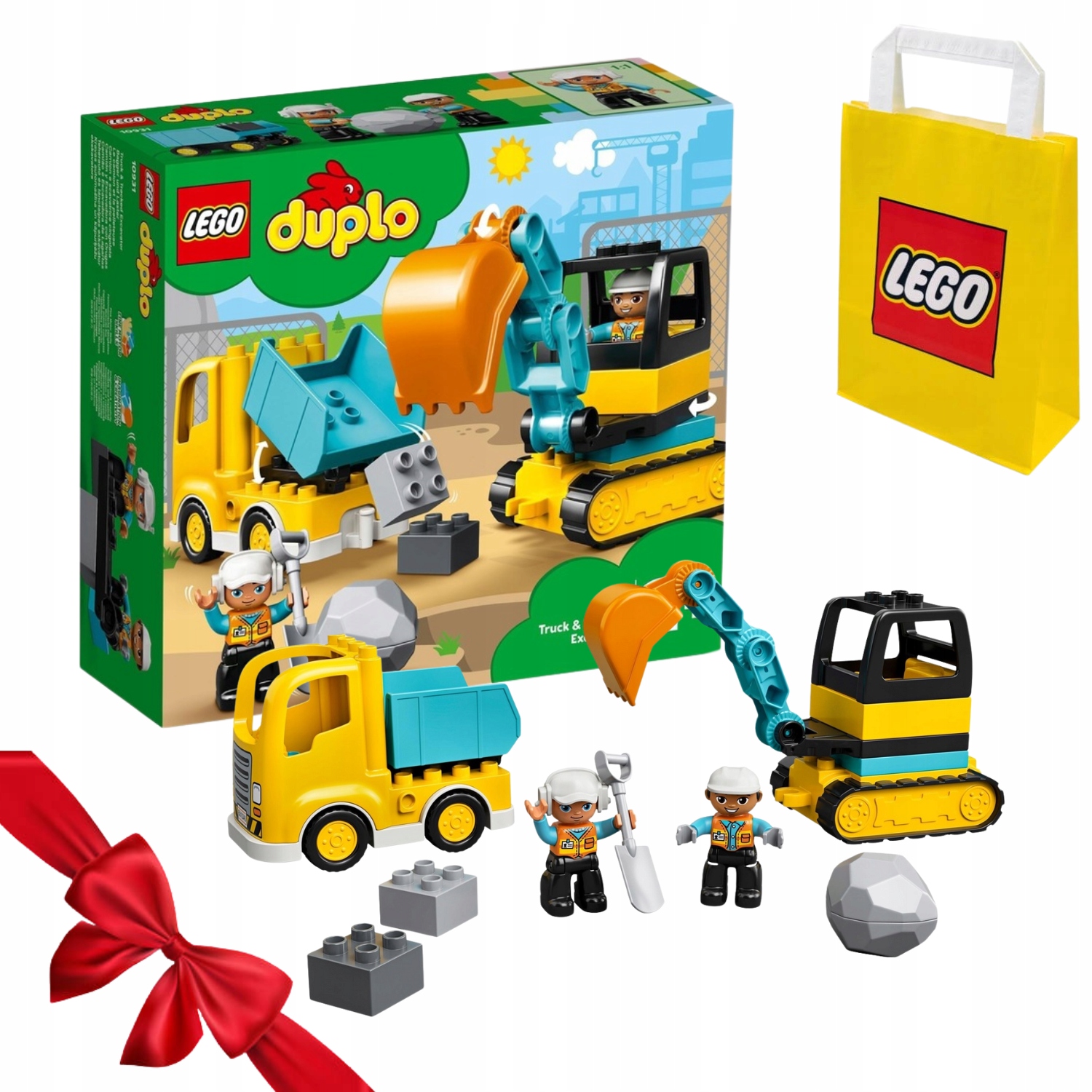 Zestaw Klocków Lego Duplo Ciężarówka I Koparka Gąsienicowa 10931PREZEMT