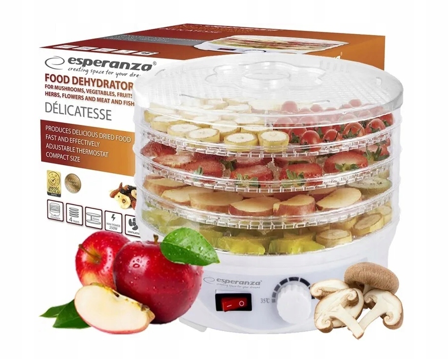 Suszarka spożywcza Esperanza Délicatesse 250 W