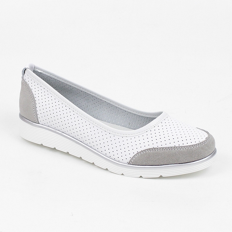 Filippo DP4524 Bílo Šedé Kožené Polobotky vel. 37