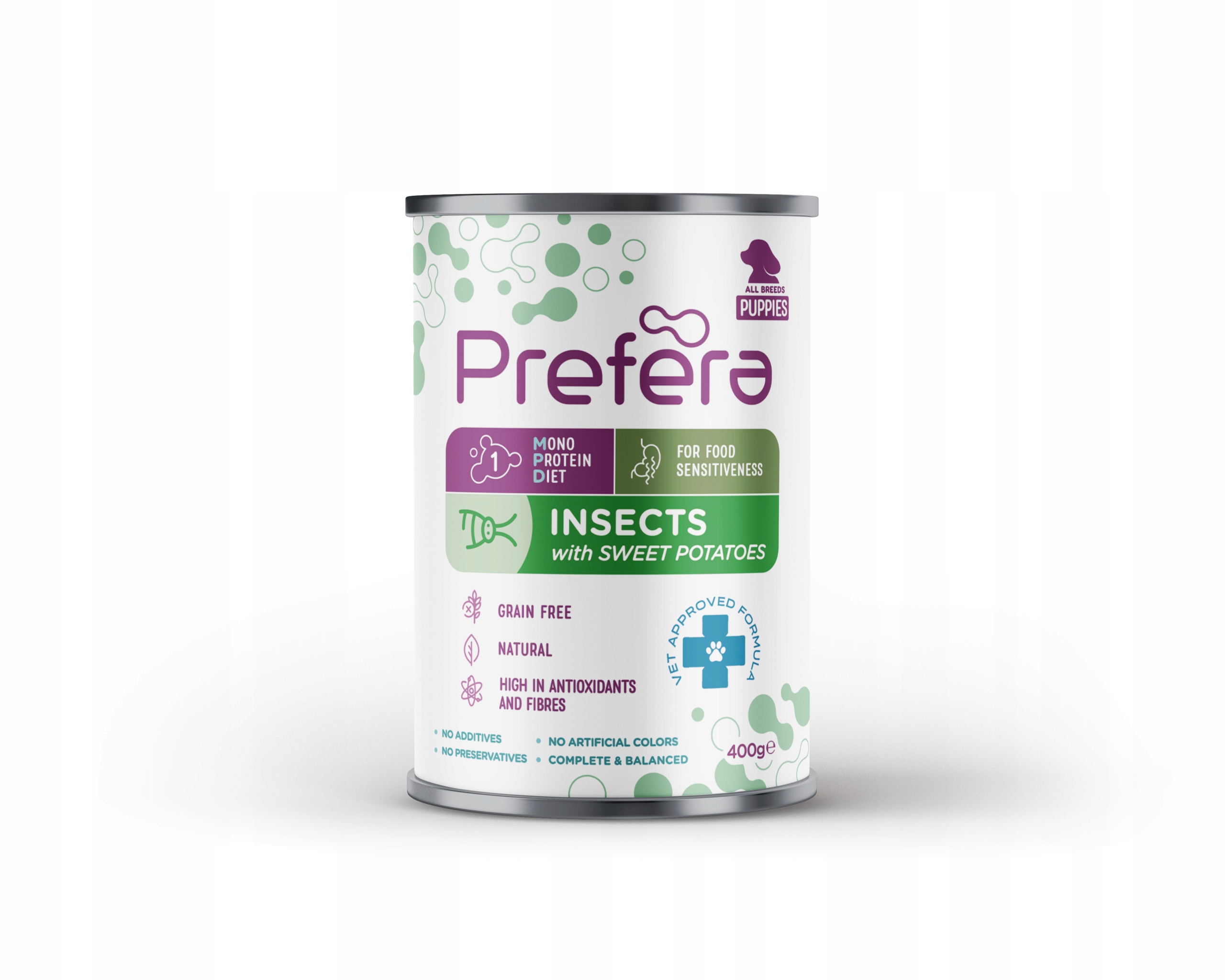 Prefera Monoproteinové krmivo pro psy Vet Approved hmyz s batátem 400 g