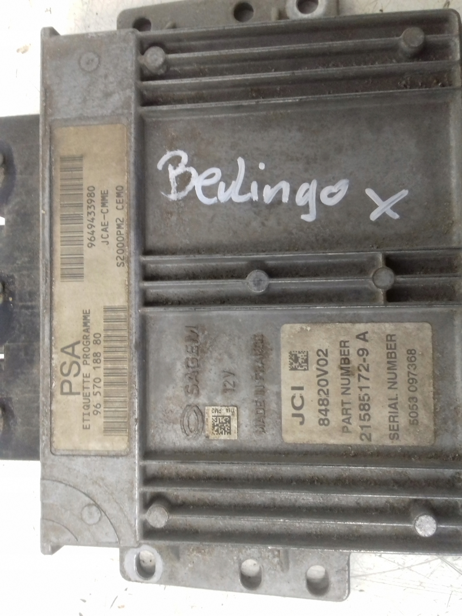 Computer DES MOTORS 9657018880 Citroen Berlingo