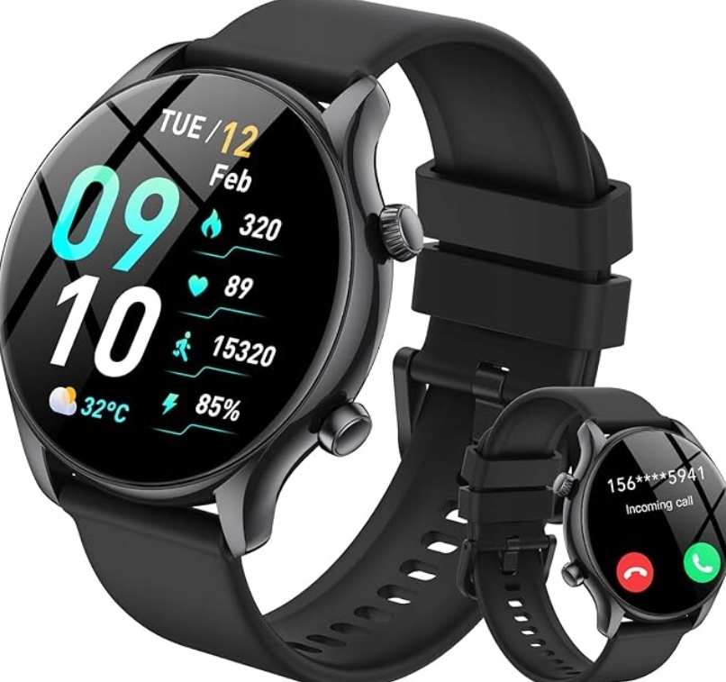 Černé pánské Chytré Hodinky Fitness S54