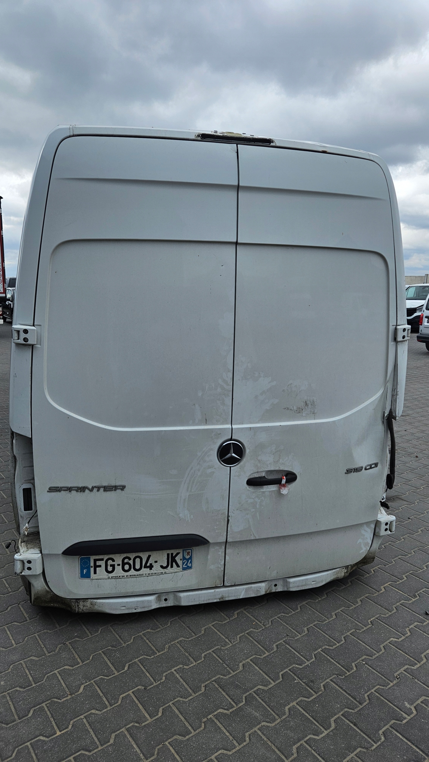 MERCEDES W907 SPRINTER Tür links heck links BIALE Farbe 9147