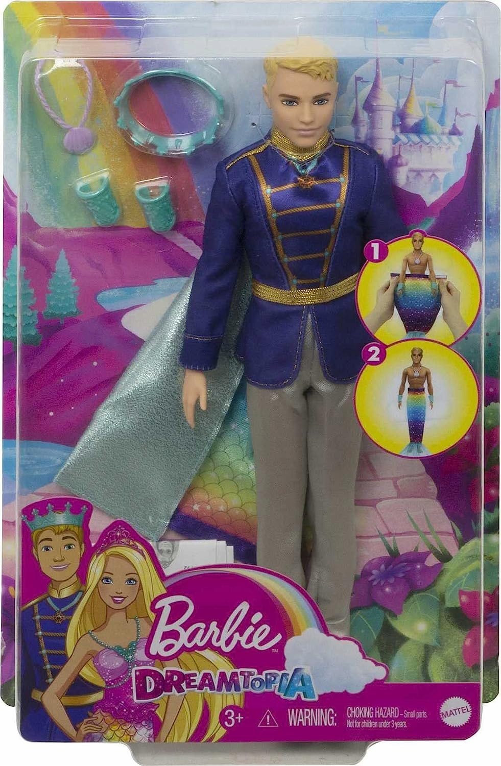 Barbie GTF93 Książę Syrenia Przemiana-Zdjęcie-0