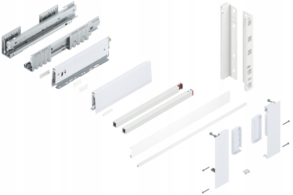 Blum Zásuvka Merivobox 300 Vysoká E vnútorná Biela 40 kg