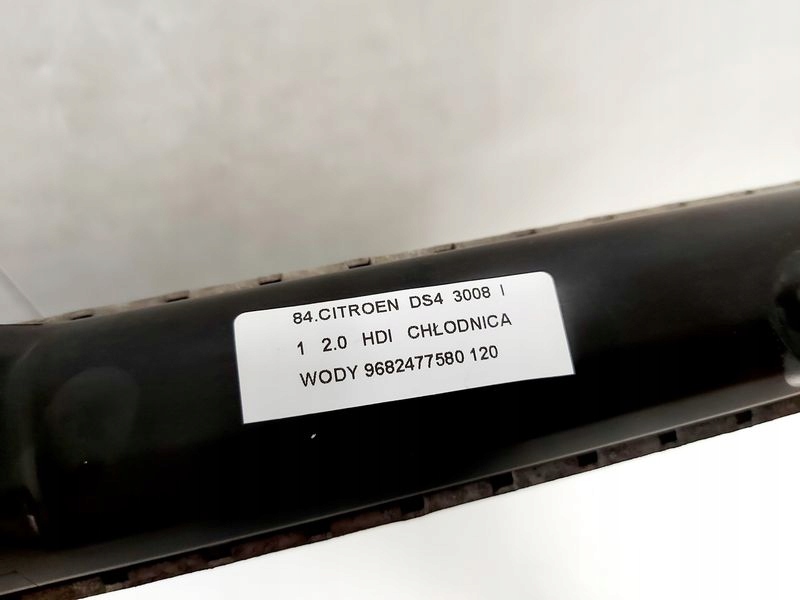 CITROEN DS4 3008 1 I 2.0 HDI CHŁODNICA WODY 9682477580 Producent części Citroen OE