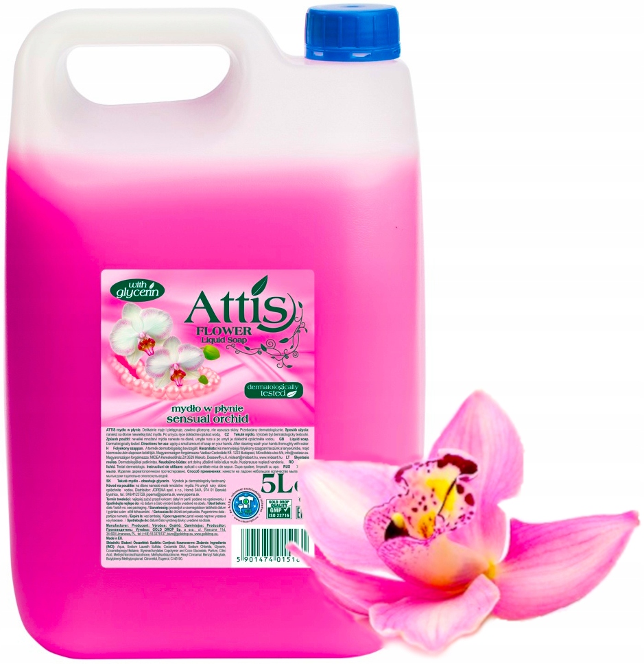 

Gold Drop mydło w płynie Attis 5L Orchidea