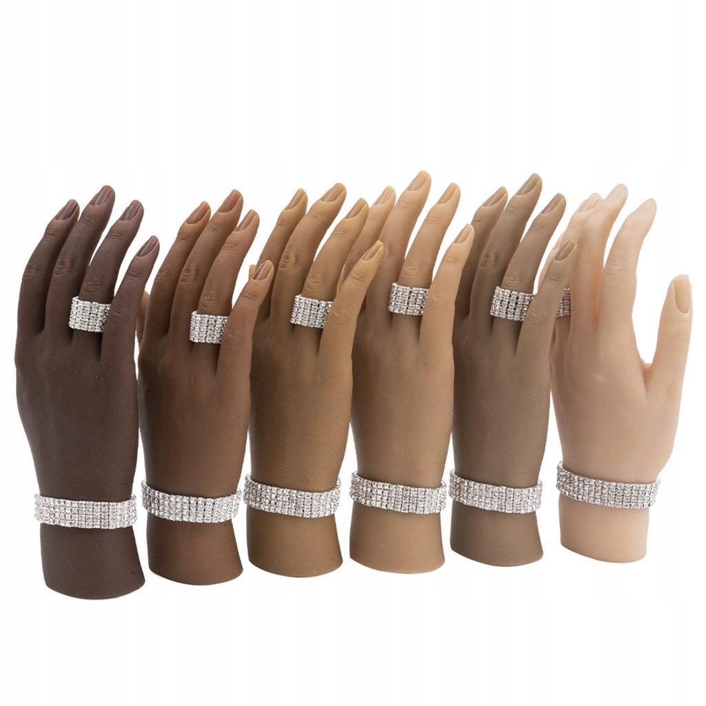 Dłoń do ćwiczeń na akrylowe Kolor Bezbarwny