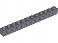 

Lego 3895 Technic Belka 1x12 szara ciemna