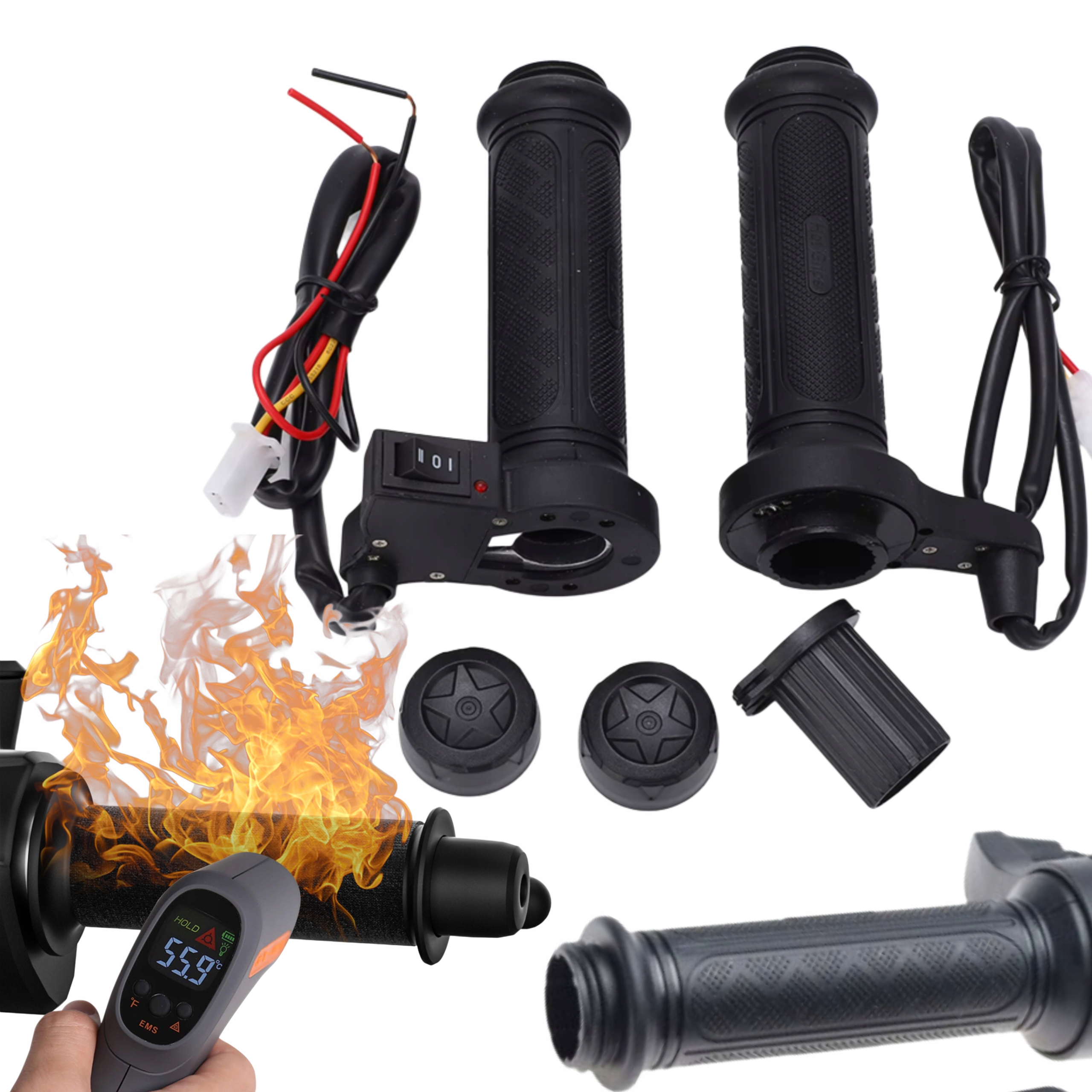 Vyhřívané Páčky Motocykl Skútr 22 mm Univerzální [2 úrovně ohřevu]