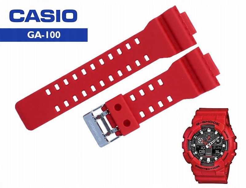 

Pasek Casio GA-100B-4A GA-110FC Czerwony