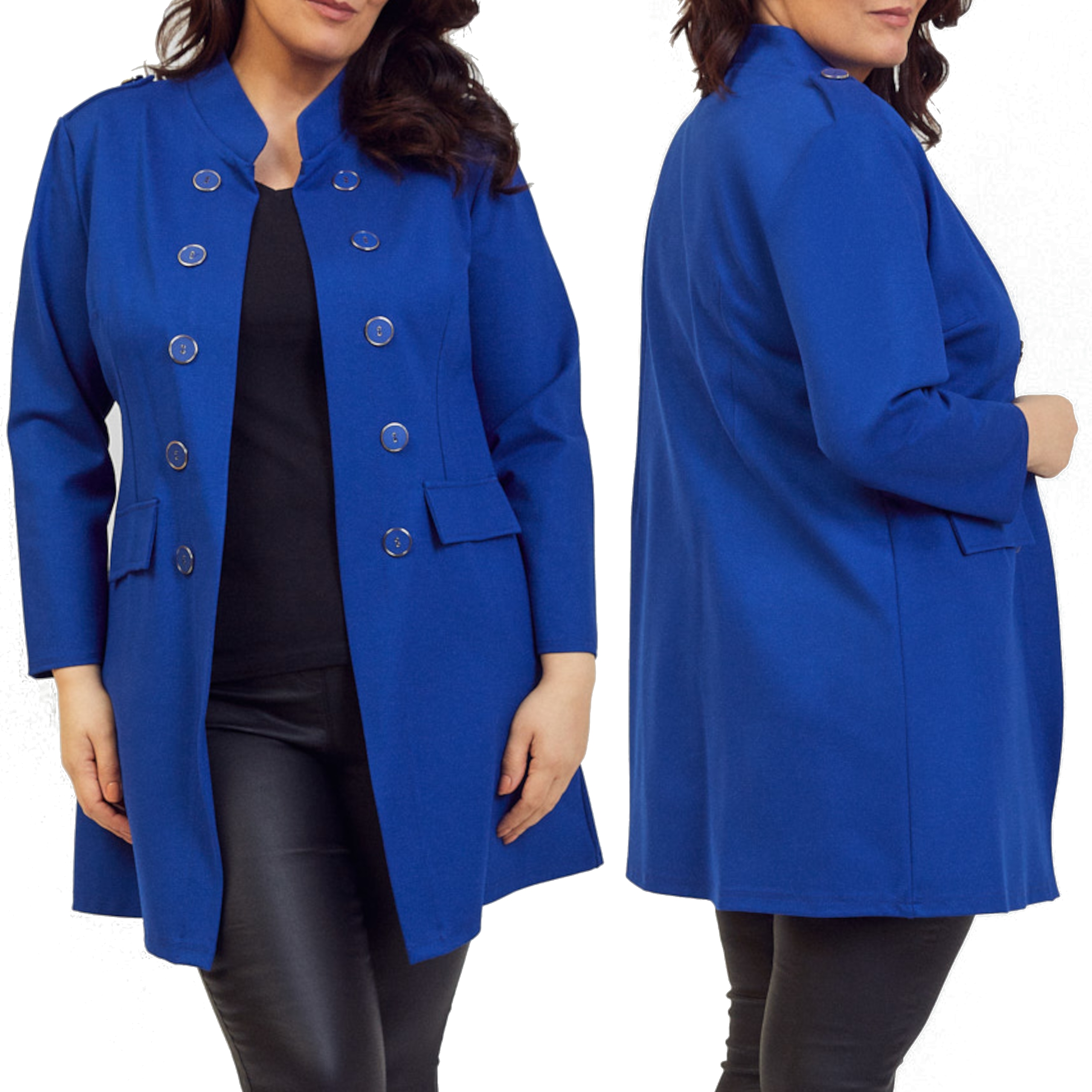 Dámský jarní podzimní kabát Elegantní Kabátek Plus Size