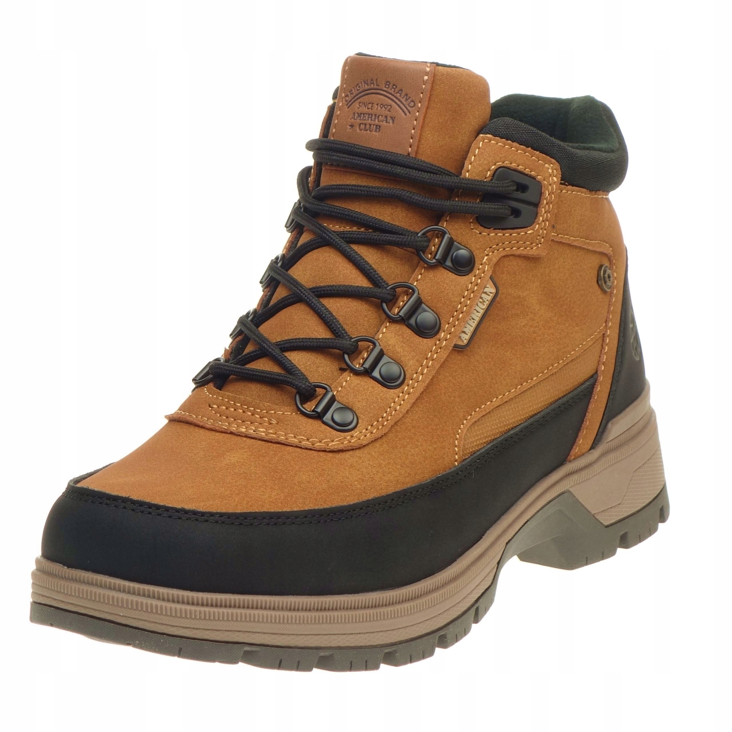 Pánské zimní boty American Club Trekkingové šněrovací hnědé 45