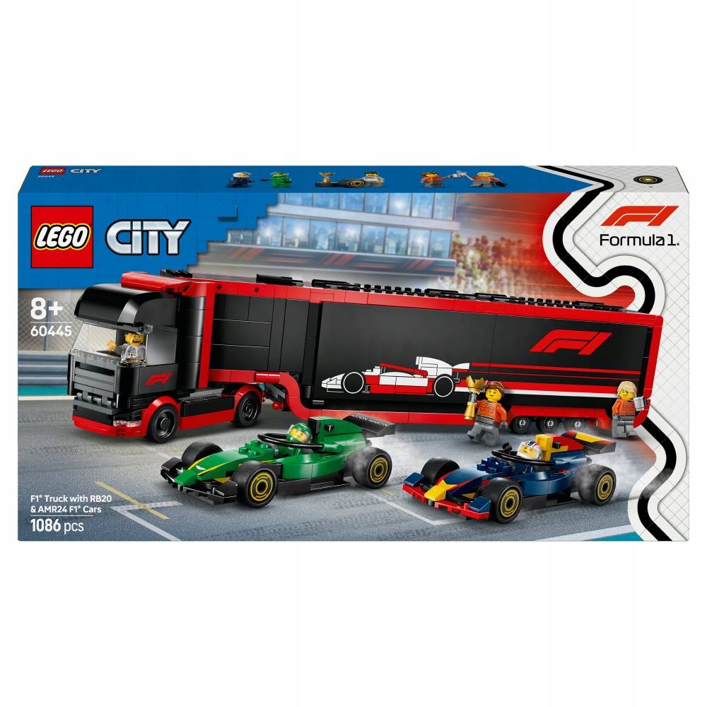 Lego 60445 City F1 Nákladní automobil s formulemi RB20 a AMR24 F1