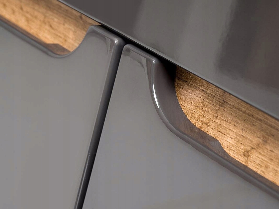 Szafka pod umywalkę 80 cm BALI GRAFIT 821 stojąca Wykończenie połysk