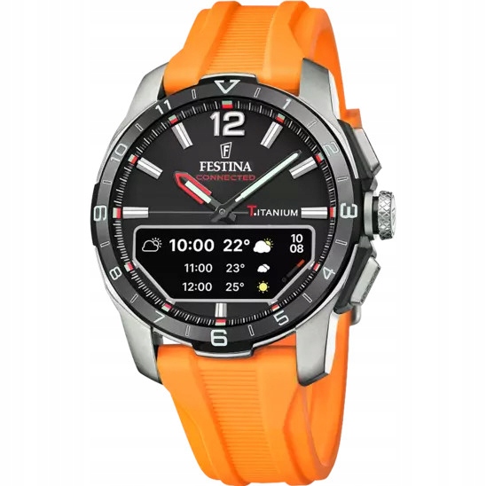 Chytré Hodinky Pánské hodinky Festina F23000-D s oranžovým řemínkem