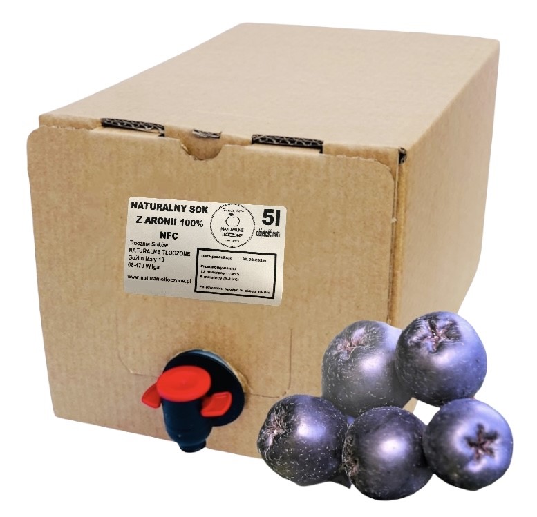 Sok z Aronii 100% 5l (w Kartonie) naturalny, Nfc