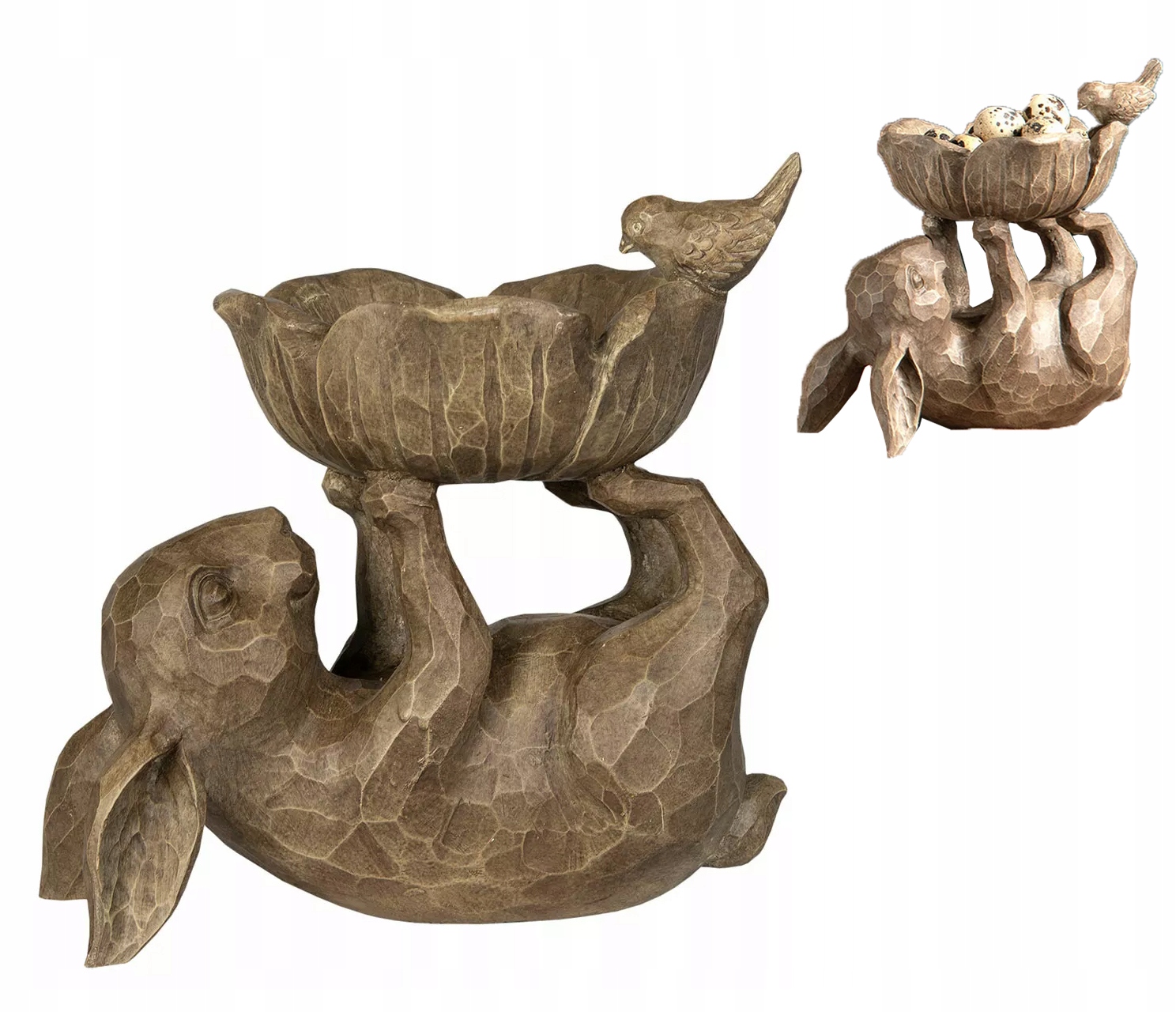 Figurka Na Velikonoce Zajíc S Miskou dekorativní zajíček jako dárek