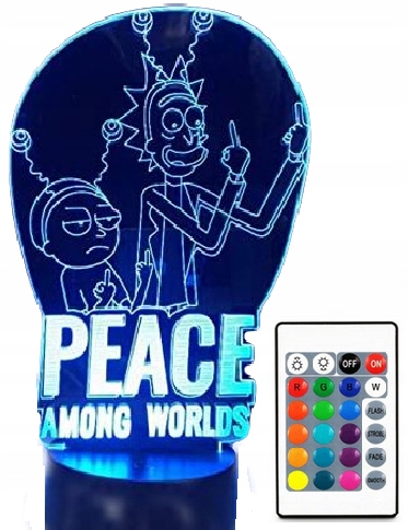 

Lamkpa 3D Led Rick And Morty Kolor Pilot Usb