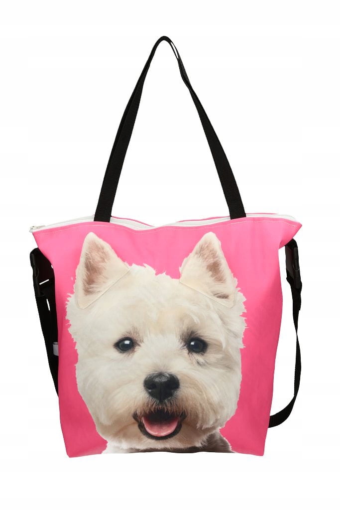 

Torba Duża shopper 3D z gąbką z psem Westie West
