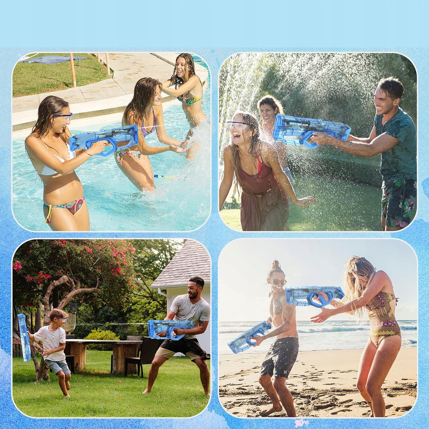 PISTOLET NA WODĘ ELEKTRYCZNY AUTOMATYCZNE WCHŁANIANIE WODY NIEBIESKI Kod producenta PISTOLET NA WODĘ