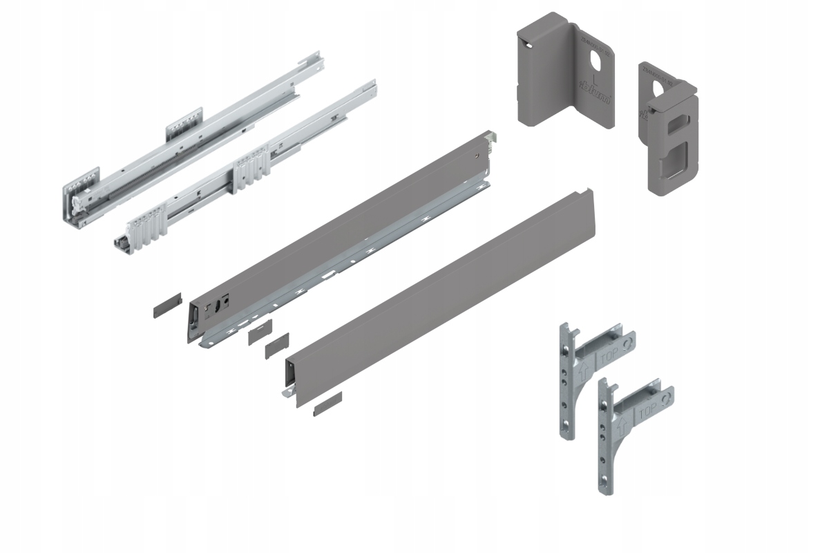 Blum Šuplík Merivobox 550 Nízká N Blm Šedá 40 kg
